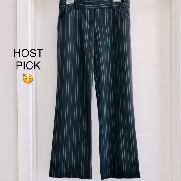 XOXO Pants - XOXO Black Pinstriped Mid Rise Dress Trouser Pants NWOT